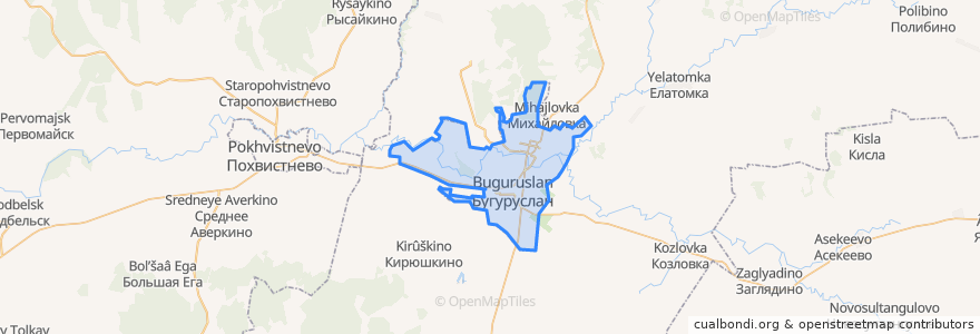 Mapa de ubicacion de Buguruslan.