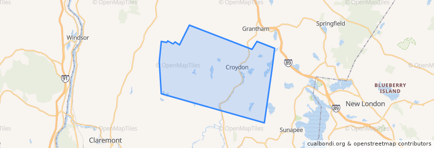 Mapa de ubicacion de Croydon.