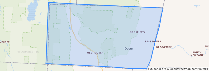 Mapa de ubicacion de Dover.