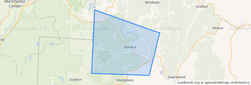 Mapa de ubicacion de Jamaica.