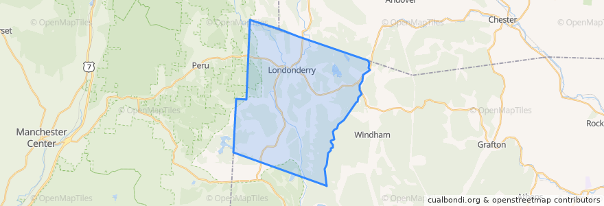 Mapa de ubicacion de Londonderry.