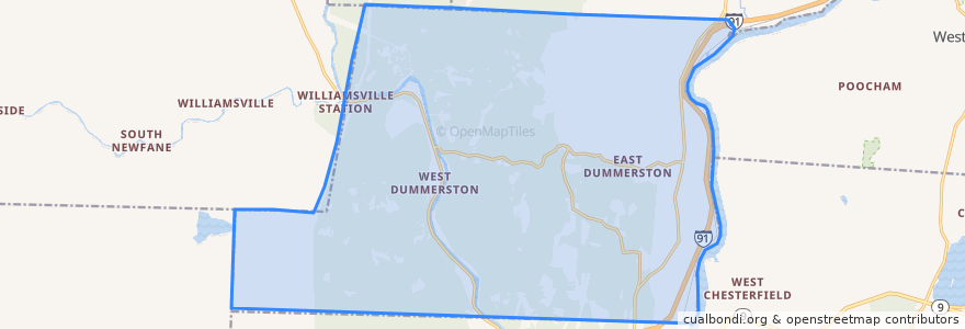 Mapa de ubicacion de Dummerston.