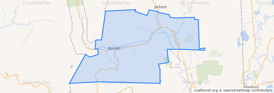 Mapa de ubicacion de Bartlett.