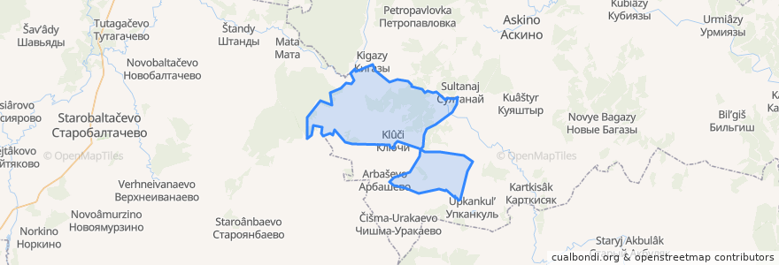 Mapa de ubicacion de Ключевский сельсовет.