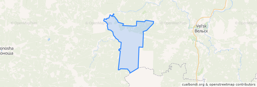 Mapa de ubicacion de Солгинское сельское поселение.