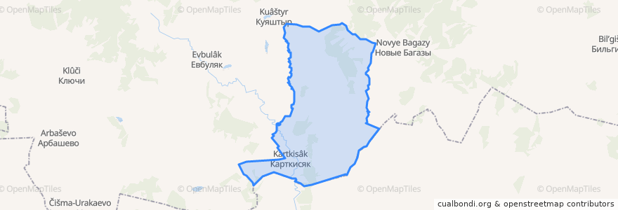 Mapa de ubicacion de Карткисяковский сельсовет.