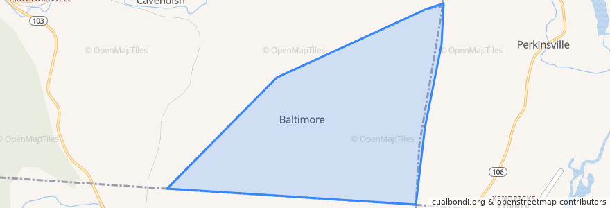 Mapa de ubicacion de Baltimore.