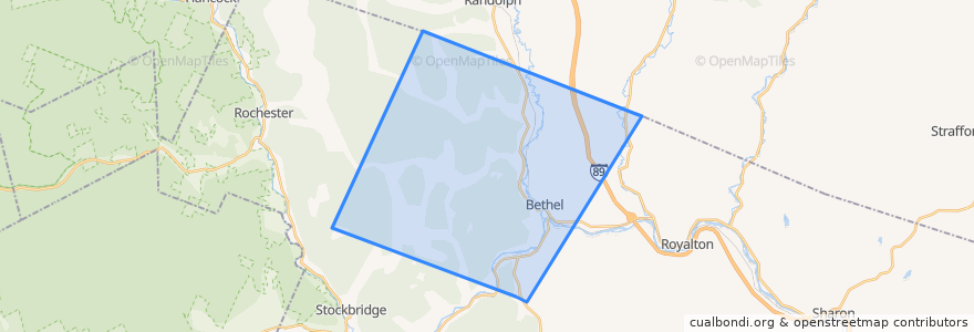 Mapa de ubicacion de Bethel.