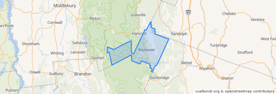 Mapa de ubicacion de Rochester.