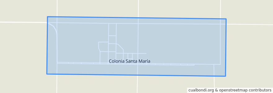 Mapa de ubicacion de Colonia Santa María.