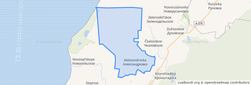 Mapa de ubicacion de Александровское сельское поселение.