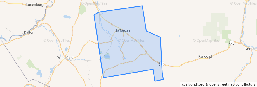 Mapa de ubicacion de Jefferson.