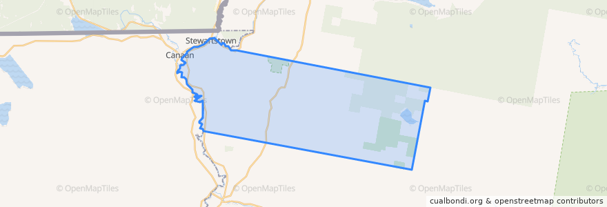 Mapa de ubicacion de Stewartstown.