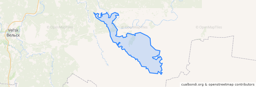 Mapa de ubicacion de Малодорское сельское поселение.