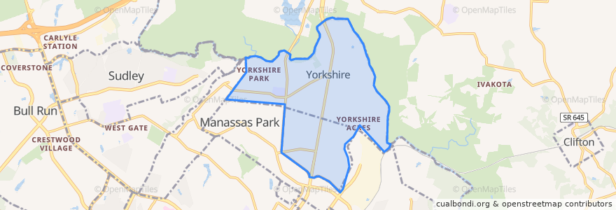 Mapa de ubicacion de Yorkshire.