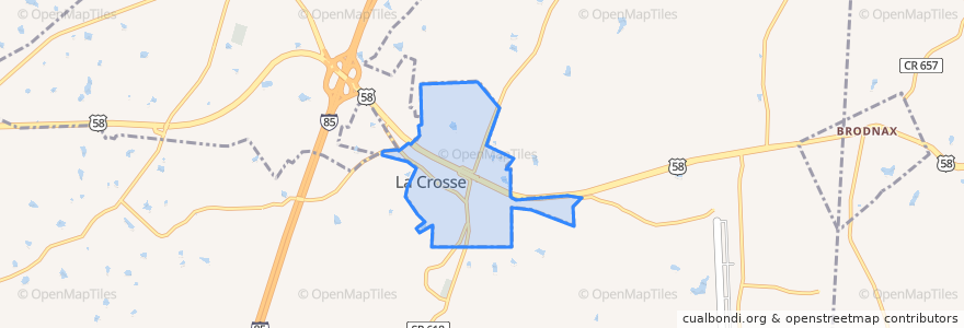 Mapa de ubicacion de La Crosse.