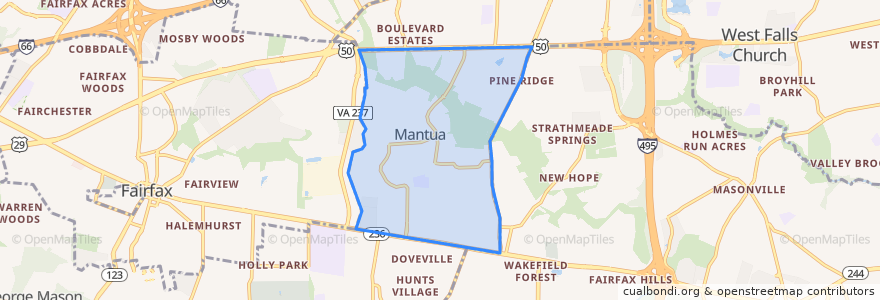 Mapa de ubicacion de Mantua.