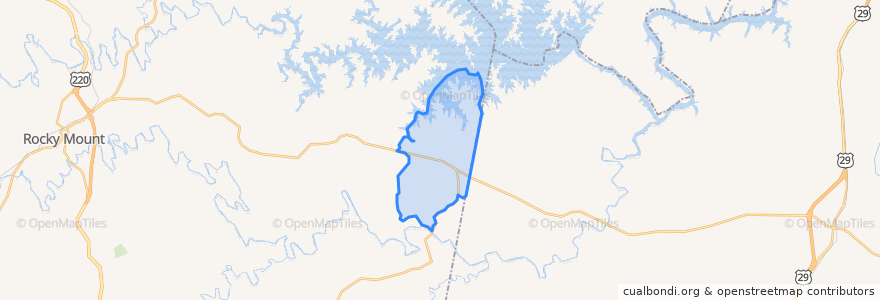 Mapa de ubicacion de Penhook.