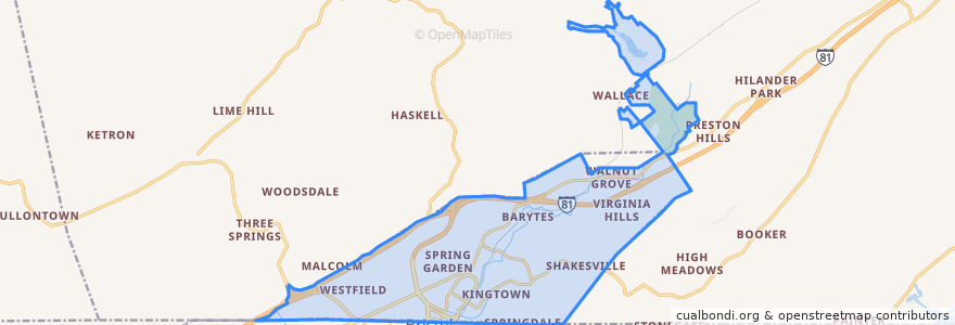 Mapa de ubicacion de Bristol.