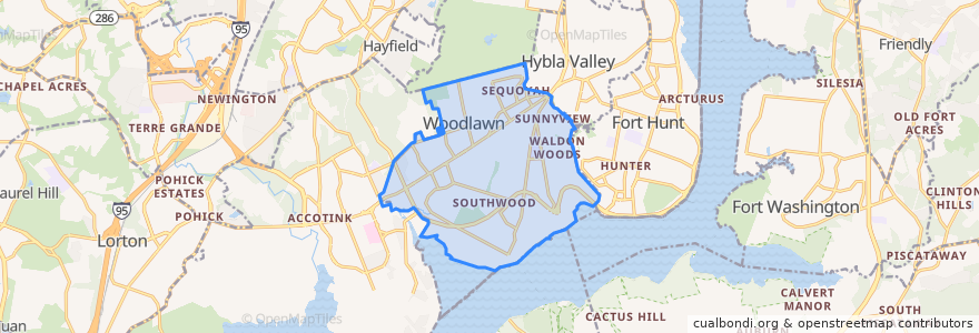 Mapa de ubicacion de Mount Vernon.