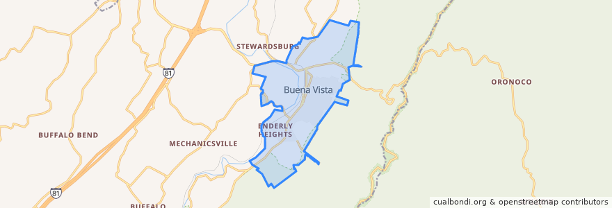 Mapa de ubicacion de Buena Vista.