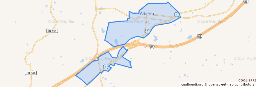 Mapa de ubicacion de Alberta.