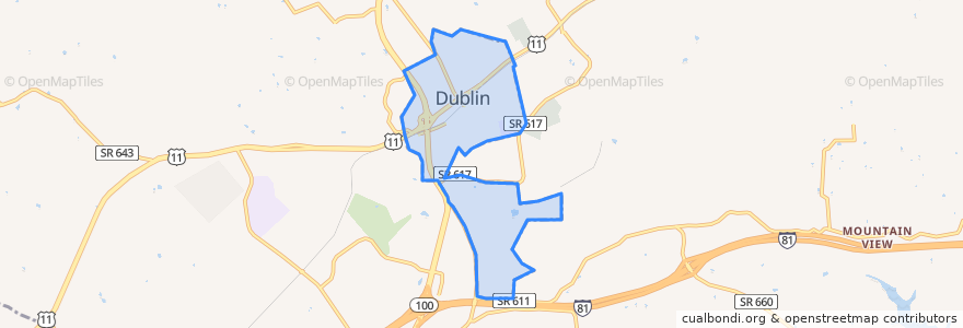 Mapa de ubicacion de Dublin.