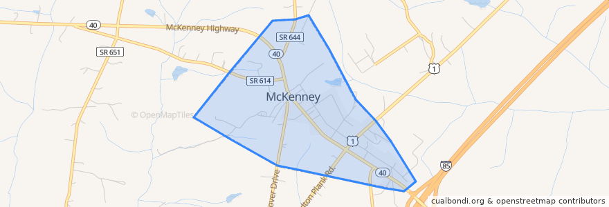 Mapa de ubicacion de McKenney.