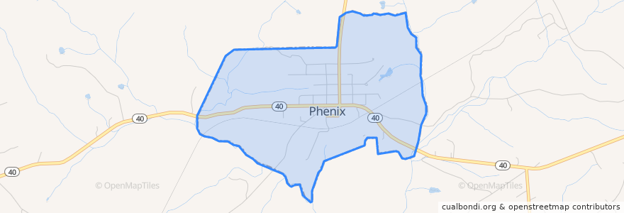 Mapa de ubicacion de Phenix.