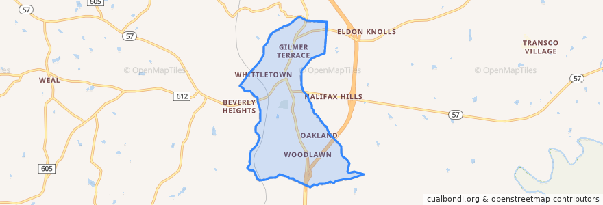 Mapa de ubicacion de Chatham.