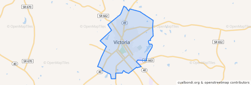 Mapa de ubicacion de Victoria.