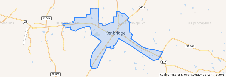 Mapa de ubicacion de Kenbridge.