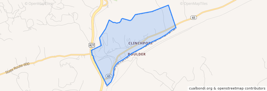 Mapa de ubicacion de Clinchport.