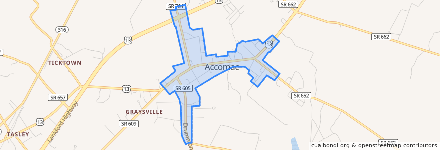 Mapa de ubicacion de Accomac.