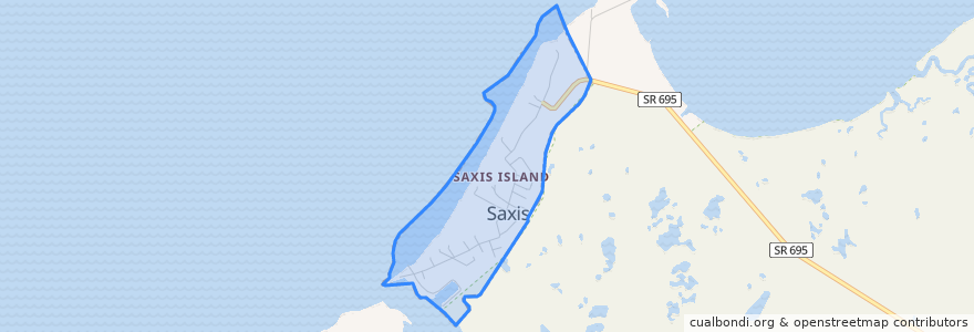 Mapa de ubicacion de Saxis.