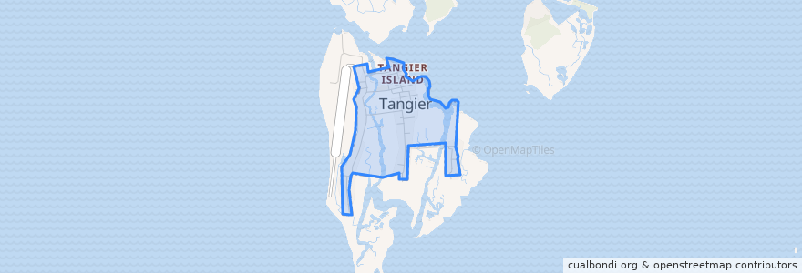 Mapa de ubicacion de Tangier.