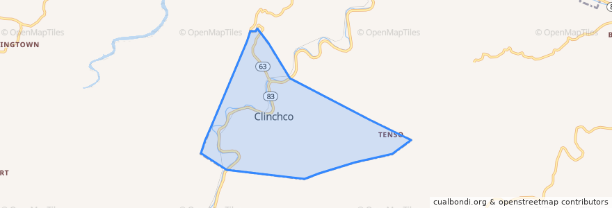 Mapa de ubicacion de Clinchco.