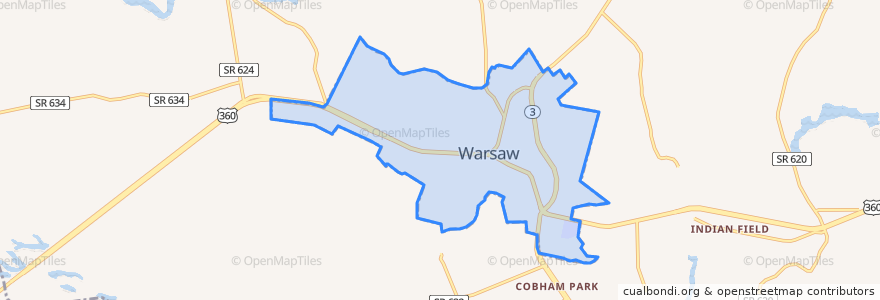 Mapa de ubicacion de Warsaw.