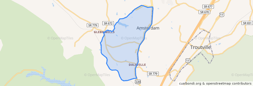 Mapa de ubicacion de Daleville.