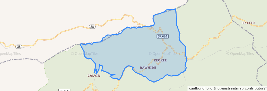 Mapa de ubicacion de Keokee.