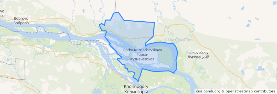 Mapa de ubicacion de Ухтостровское сельское поселение.