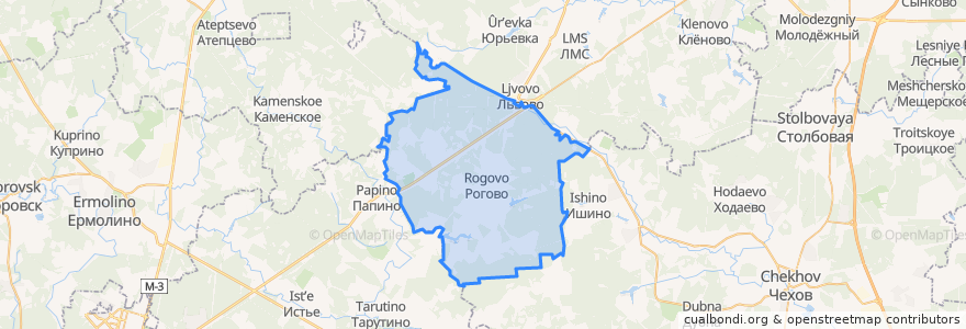 Mapa de ubicacion de поселение Роговское.