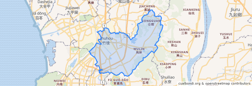 Mapa de ubicacion de 런우구.