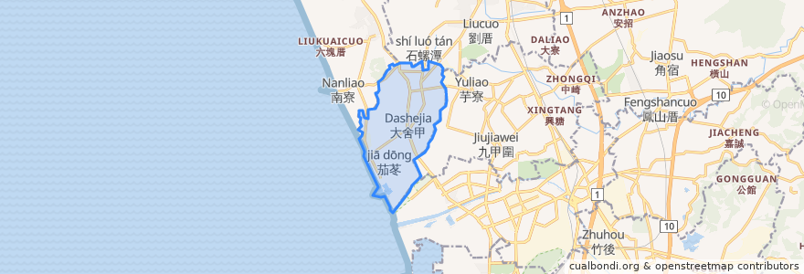 Mapa de ubicacion de 梓官區.