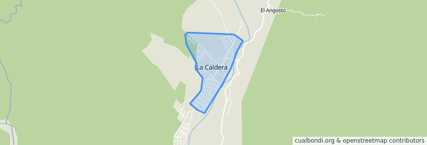 Mapa de ubicacion de La Caldera.