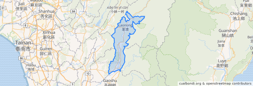 Mapa de ubicacion de Liugui District.