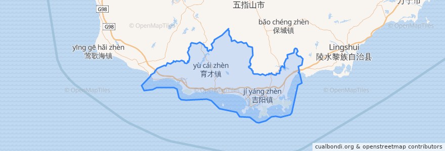 Mapa de ubicacion de 三亜市.