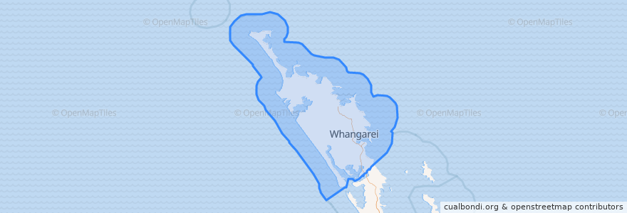 Mapa de ubicacion de Northland.