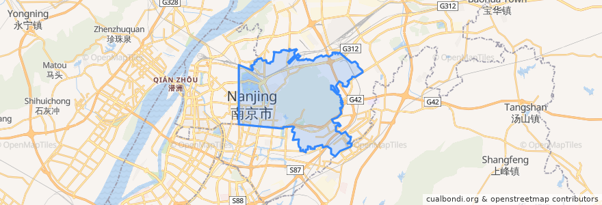 Mapa de ubicacion de Distrito de Xuanwu.