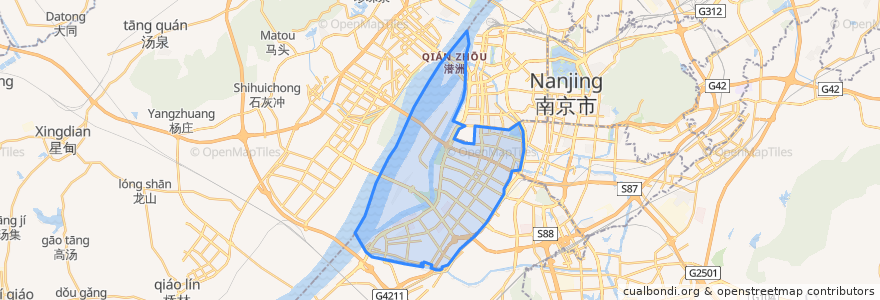 Mapa de ubicacion de 建邺区.